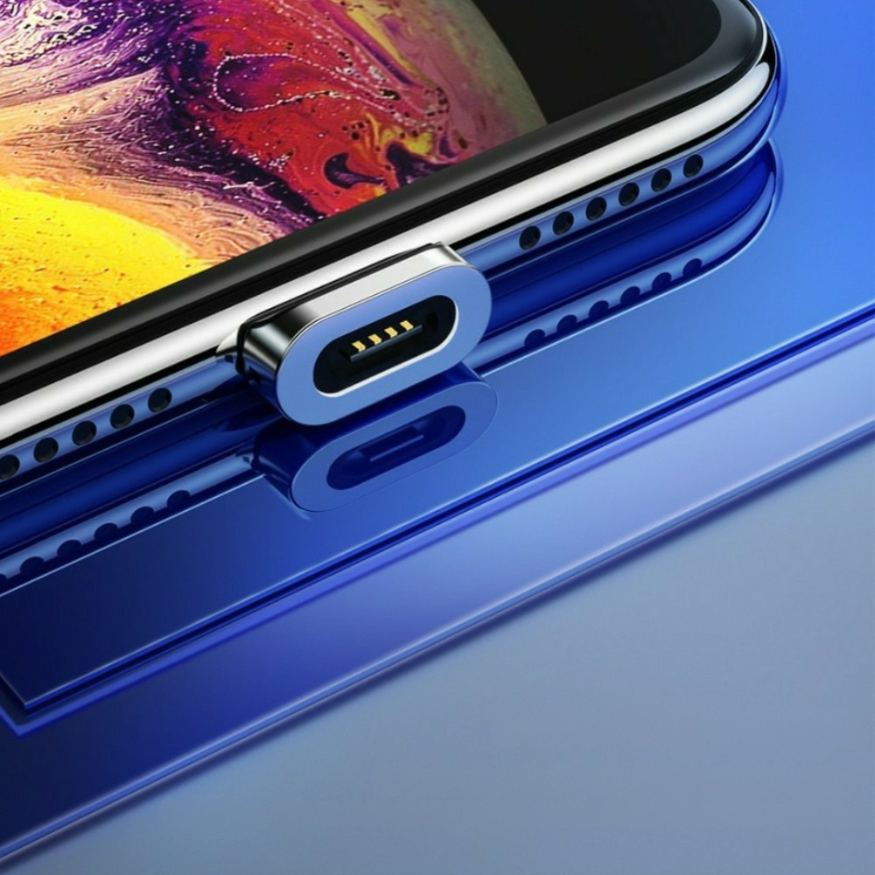 Magnetic Interchangeable USB-C/MicroUSB/iPhone Cable, 1 or 2 metre