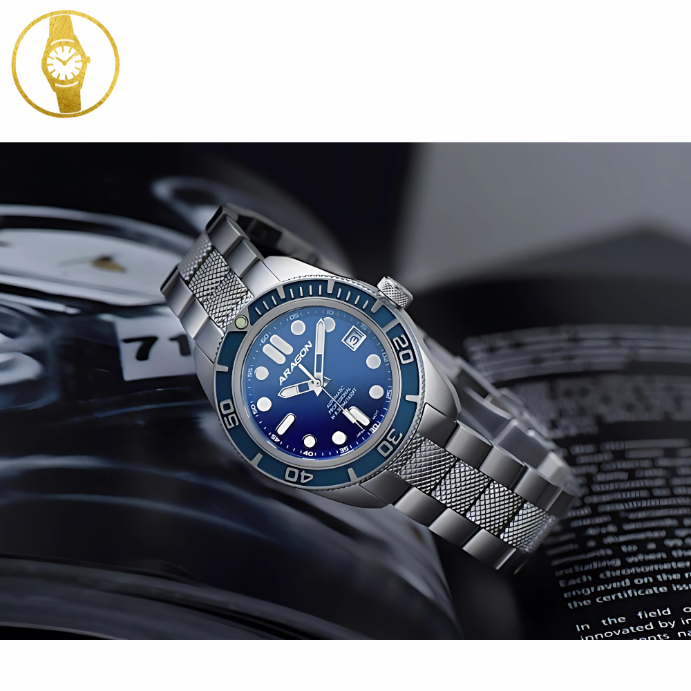 ARAGON DF40 Rugged Sports Diver Automatic Watch 50ATM - 1stMobile.UK