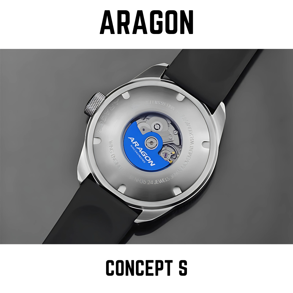 ARAGON Concept S Large format automatic watch - EXTRA £30 OFF THIS WEEK ONLY - 1stMobile.UK