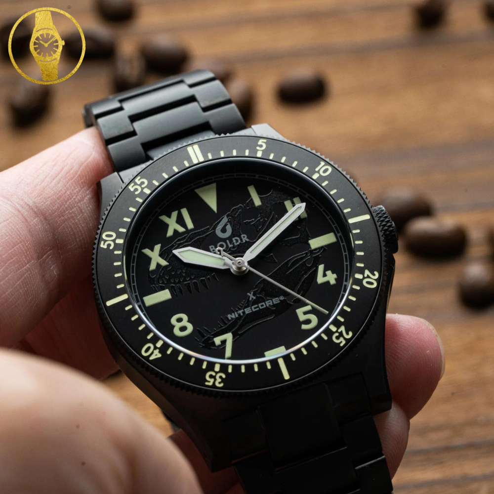 BOLDR T.Rex x Nitecore Automatic Watch + Mini LED Torch Set LIMITED EDITION - 1stMobile.UK