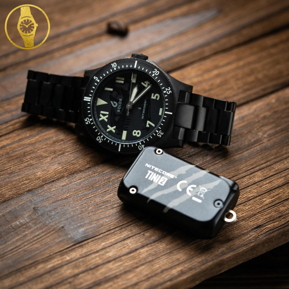 BOLDR T.Rex x Nitecore Automatic Watch + Mini LED Torch Set LIMITED EDITION - 1stMobile.UK