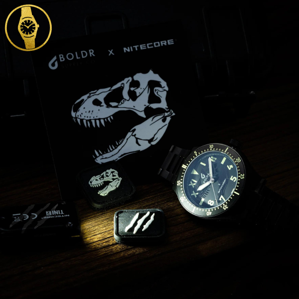 BOLDR T.Rex x Nitecore Automatic Watch + Mini LED Torch Set LIMITED EDITION - 1stMobile.UK