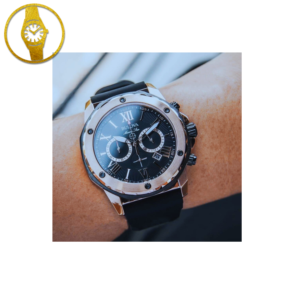 BULOVA Classic Sports Chronograph - RARE MODEL Black/Silver - 1stMobile.UK