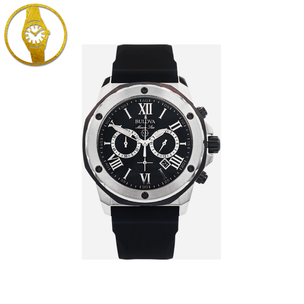 BULOVA Classic Sports Chronograph - RARE MODEL Black/Silver - 1stMobile.UK