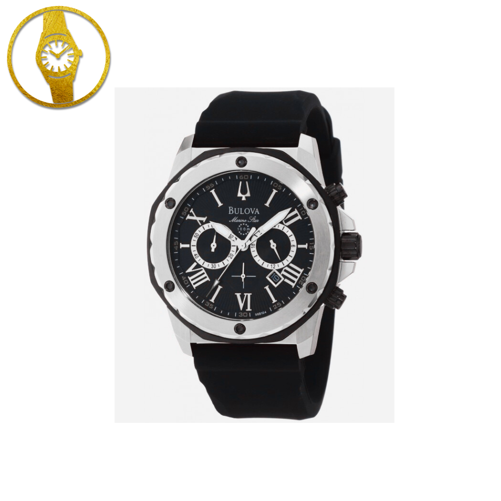 BULOVA Classic Sports Chronograph - RARE MODEL Black/Silver - 1stMobile.UK