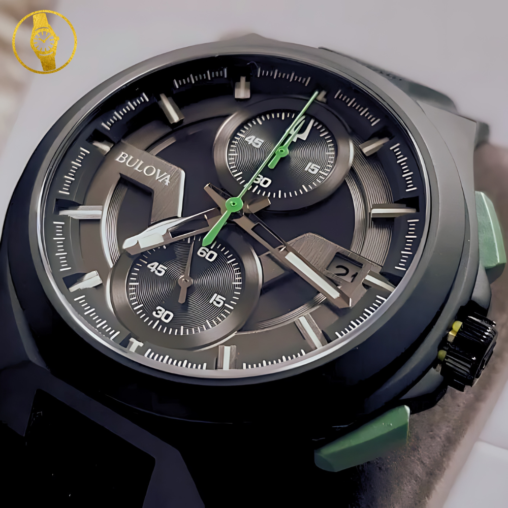 BULOVA Maquina grey/green Sports Chronograph - 1stMobile.UK