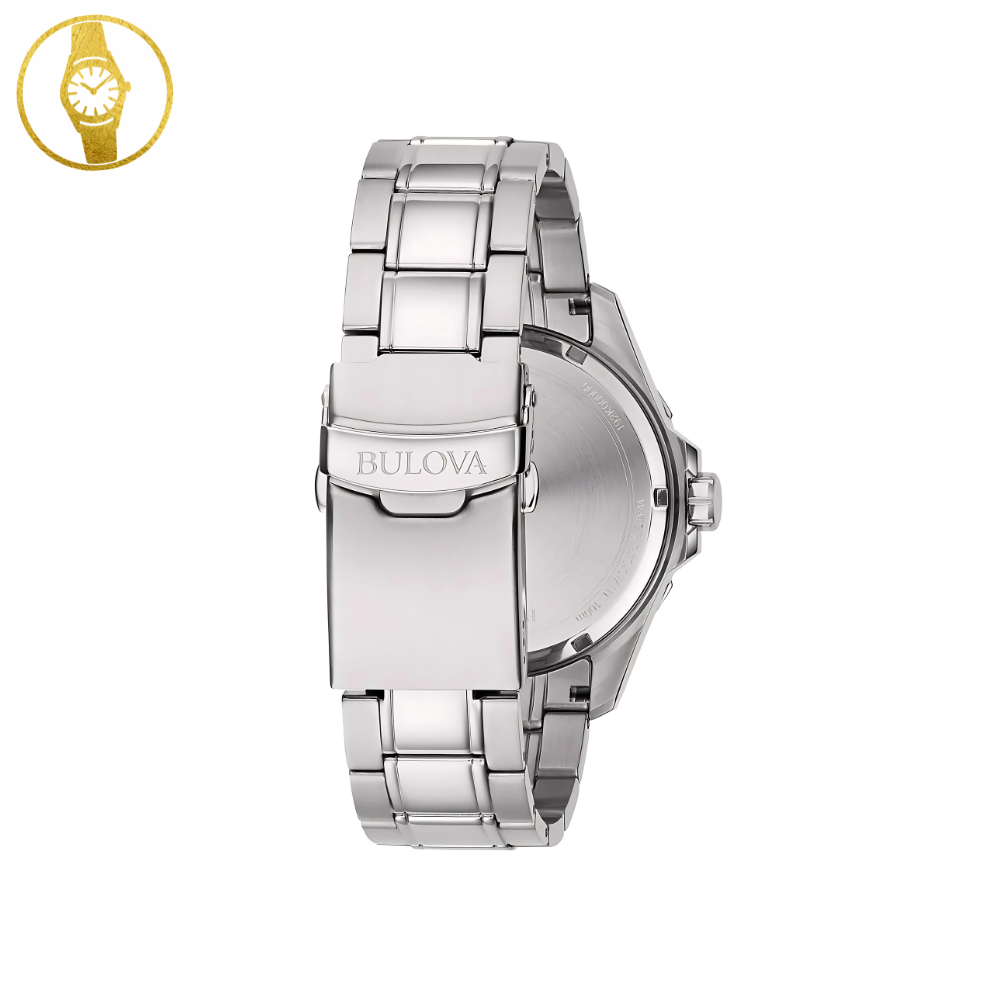 BULOVA Marine Star black sports watch with internal rotating bezel - 1stMobile.UK