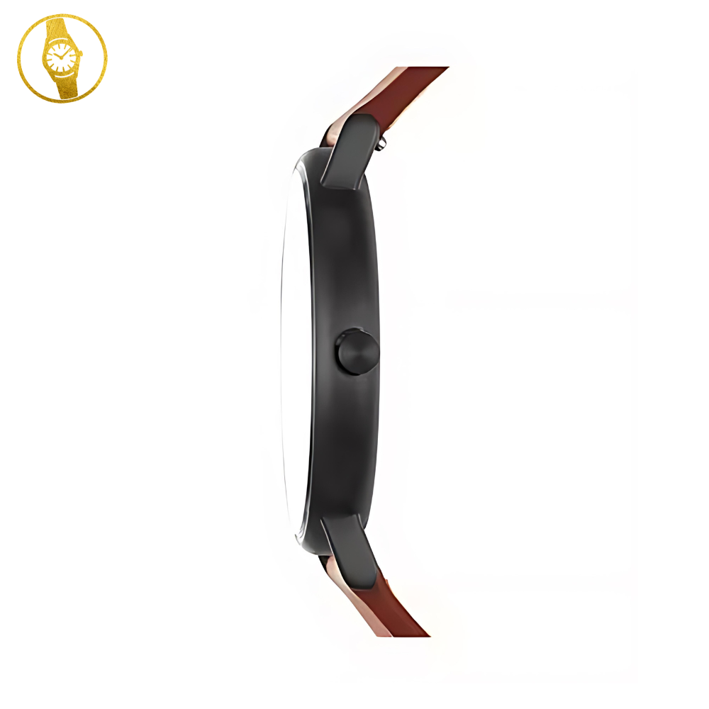 SKAGEN Signatur Mens White Minimalist Style watch, Brown Leather - 1stMobile.UK