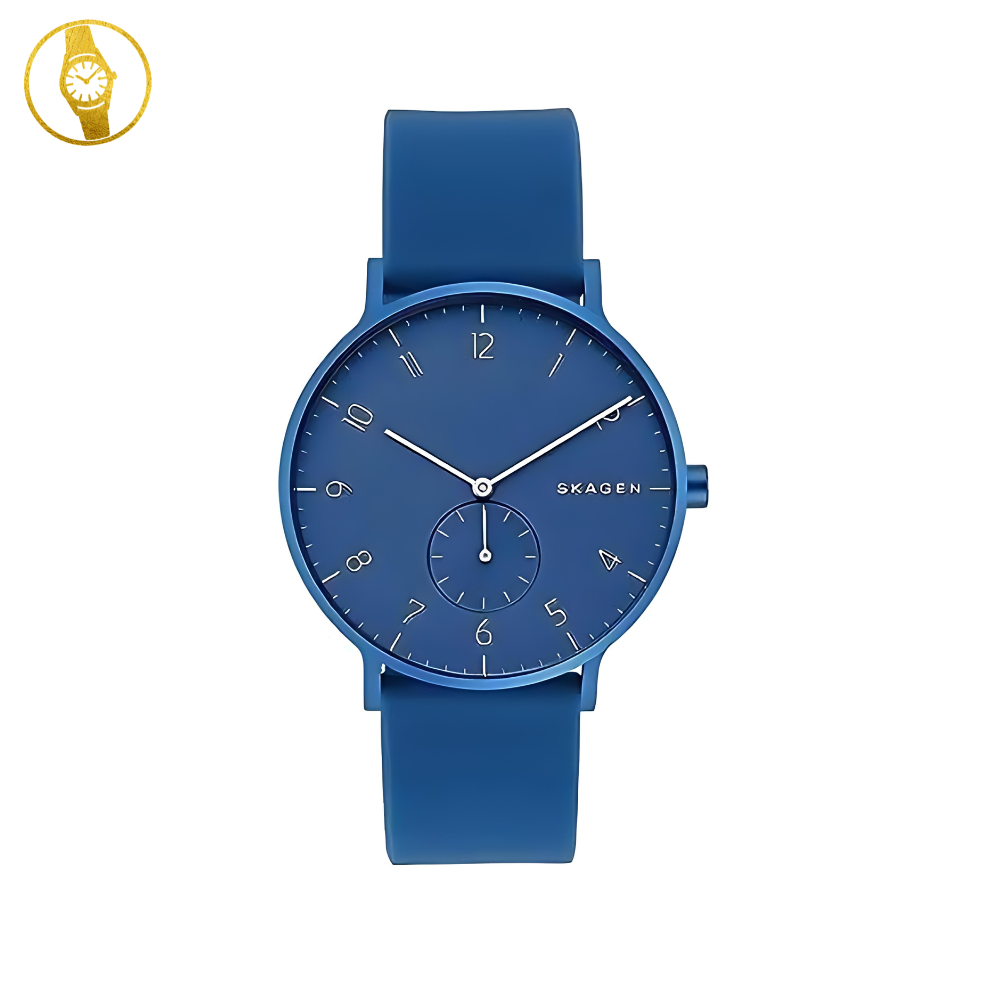 SKAGEN Aaren Kulor Blue minimalist style watch - 1stMobile.UK