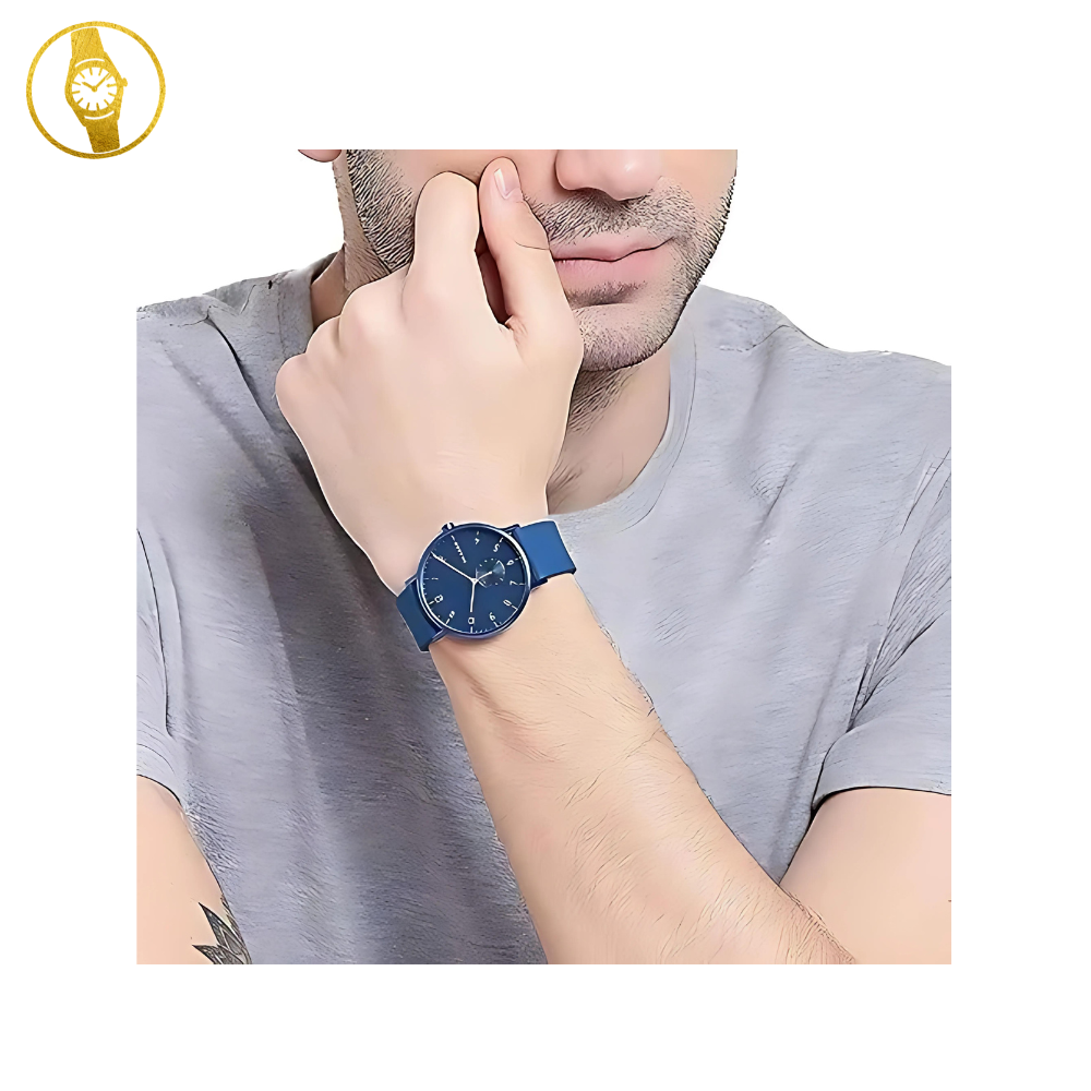 SKAGEN Aaren Kulor Blue minimalist style watch - 1stMobile.UK