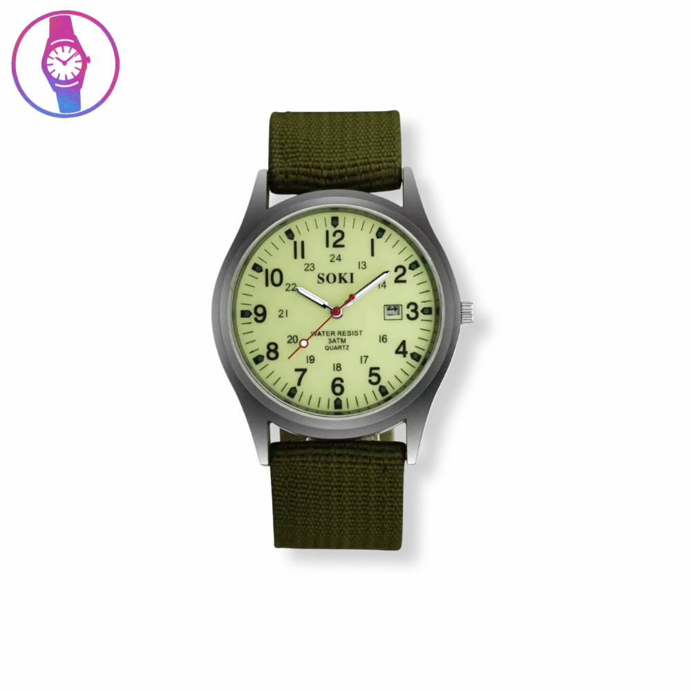 Universal/Kids SOKI Field Style Full Lume Watch - "Bargain Beaters" - J.041 - 1stMobile.UK