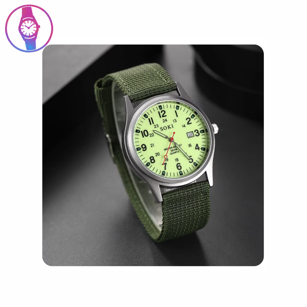 Universal/Kids SOKI Field Style Full Lume Watch - "Bargain Beaters" - J.041 - 1stMobile.UK