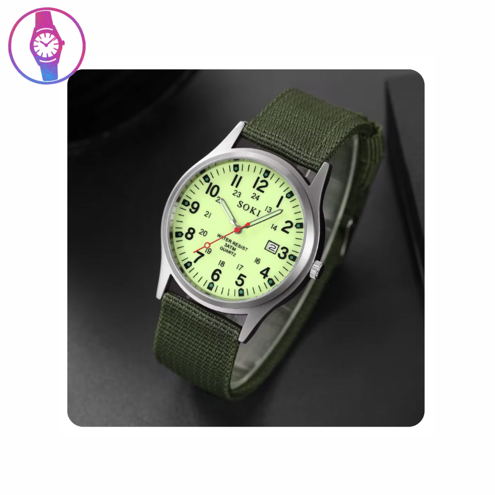 Universal/Kids SOKI Field Style Full Lume Watch - "Bargain Beaters" - J.041 - 1stMobile.UK