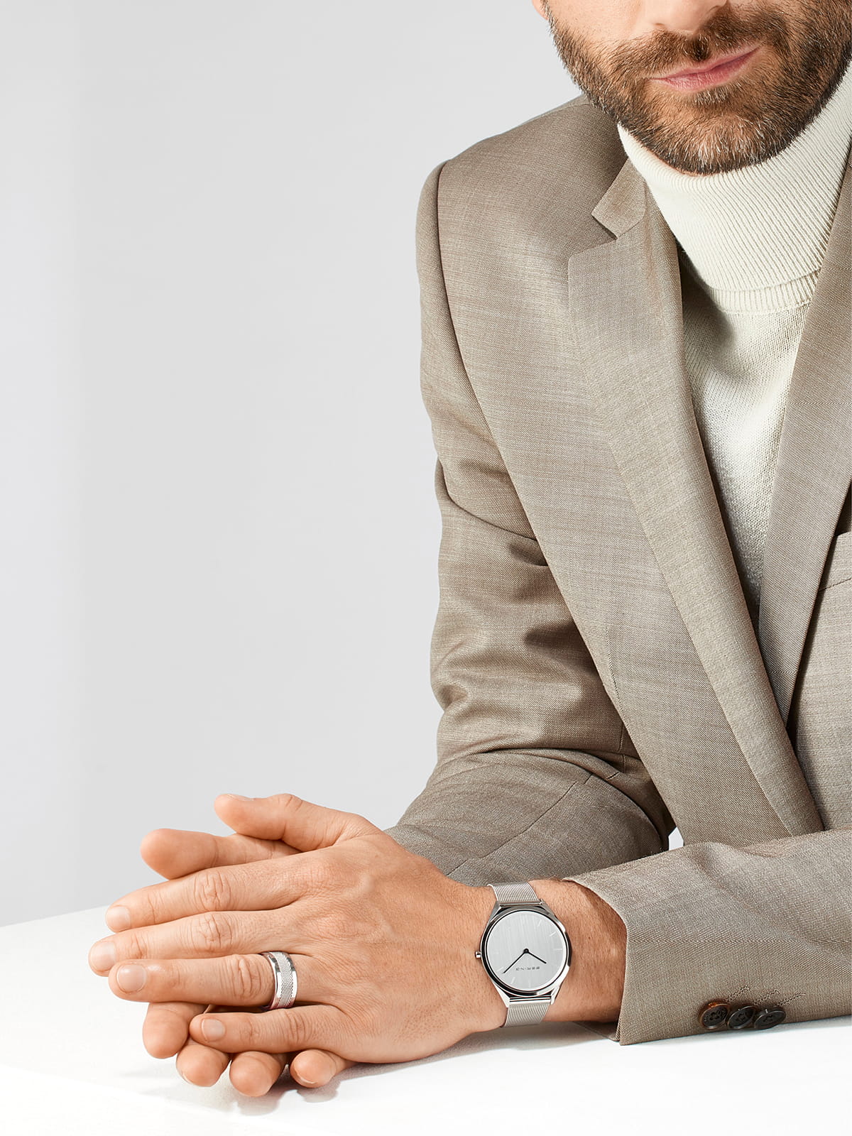 BERING Ultra Slim 4.8mm Mens Stainless Steel Watch - 1stMobile.UK