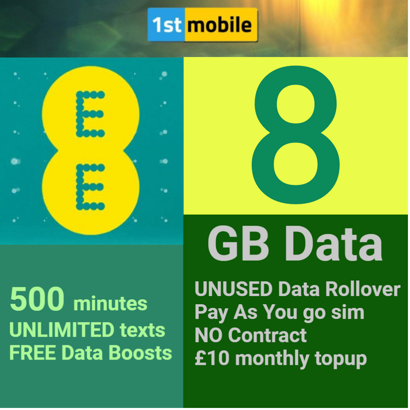 FREE EE UK Pay As You Go Sim Cards, now with extra data and 10% OFF top ups