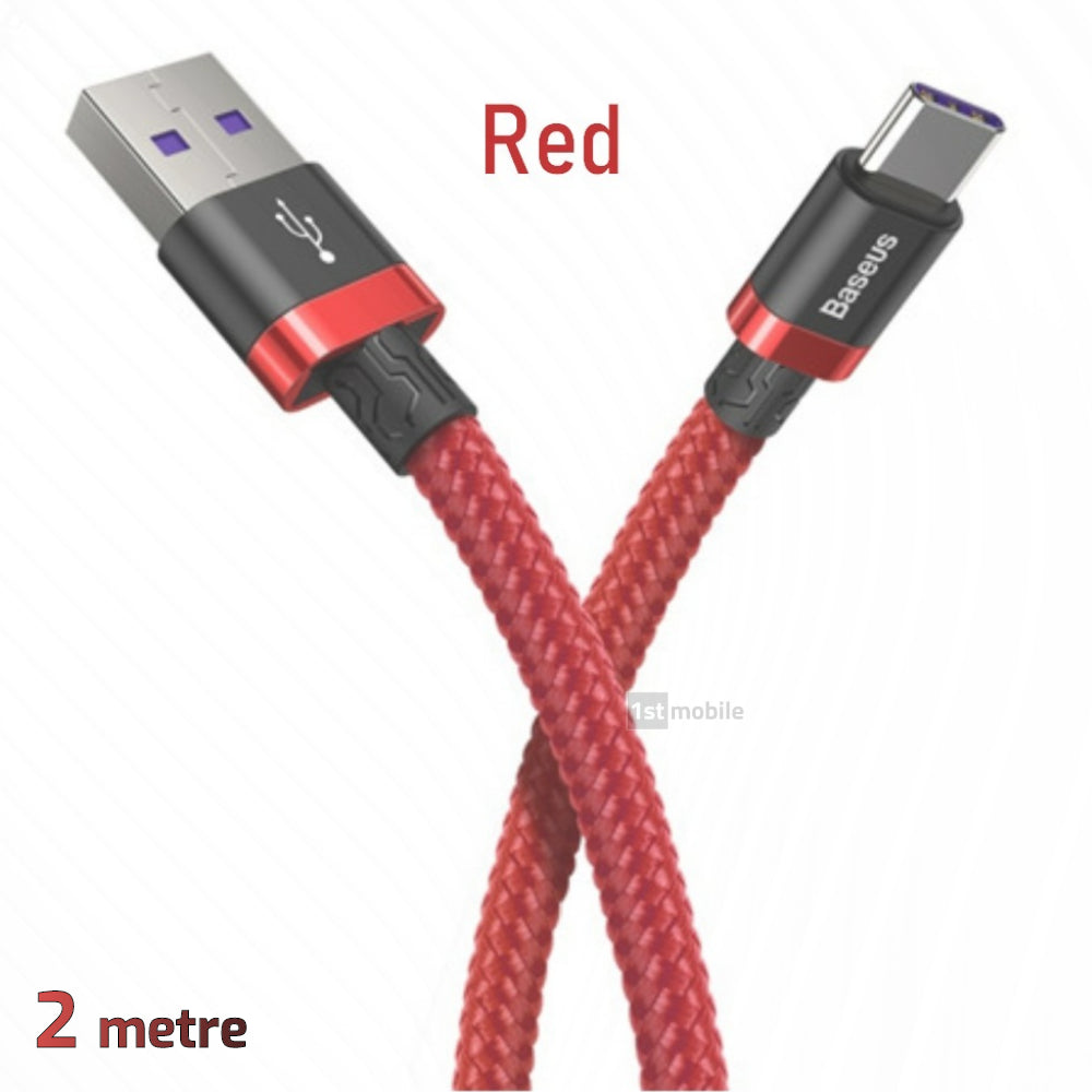 Premium Tough Braided USB-C Cable, 40W USB-C. 1 or 2 metres - 1stMobile.UK