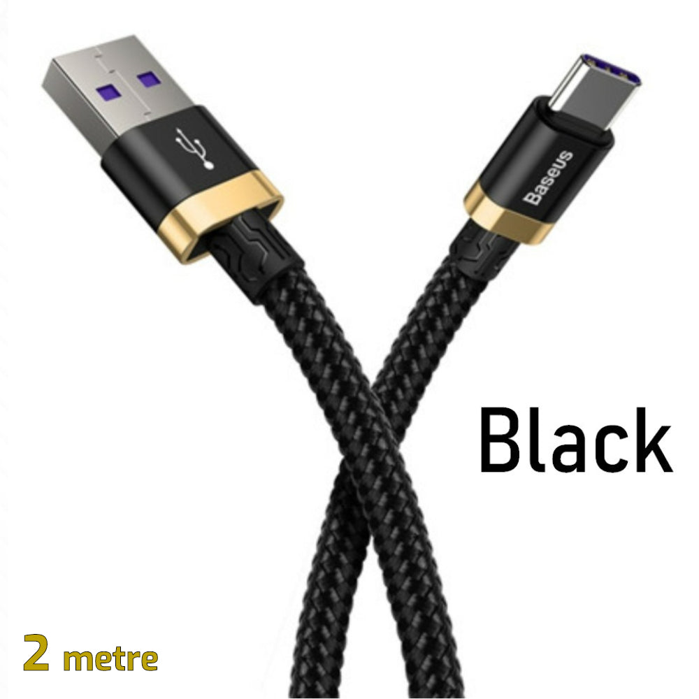 Premium Tough Braided USB-C Cable, 40W USB-C. 1 or 2 metres - 1stMobile.UK
