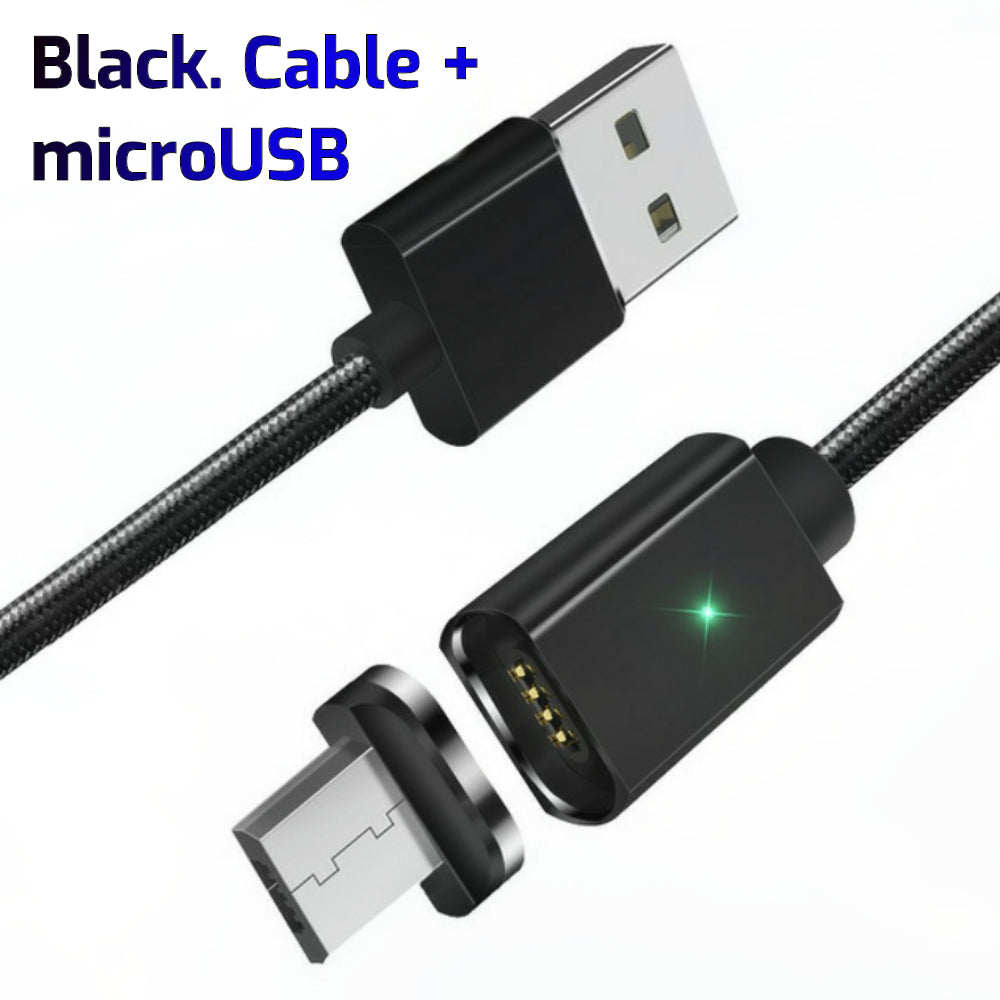 Magnetic Interchangeable USB-C/MicroUSB/iPhone Cable, 1 or 2 metre - 1stMobile.UK