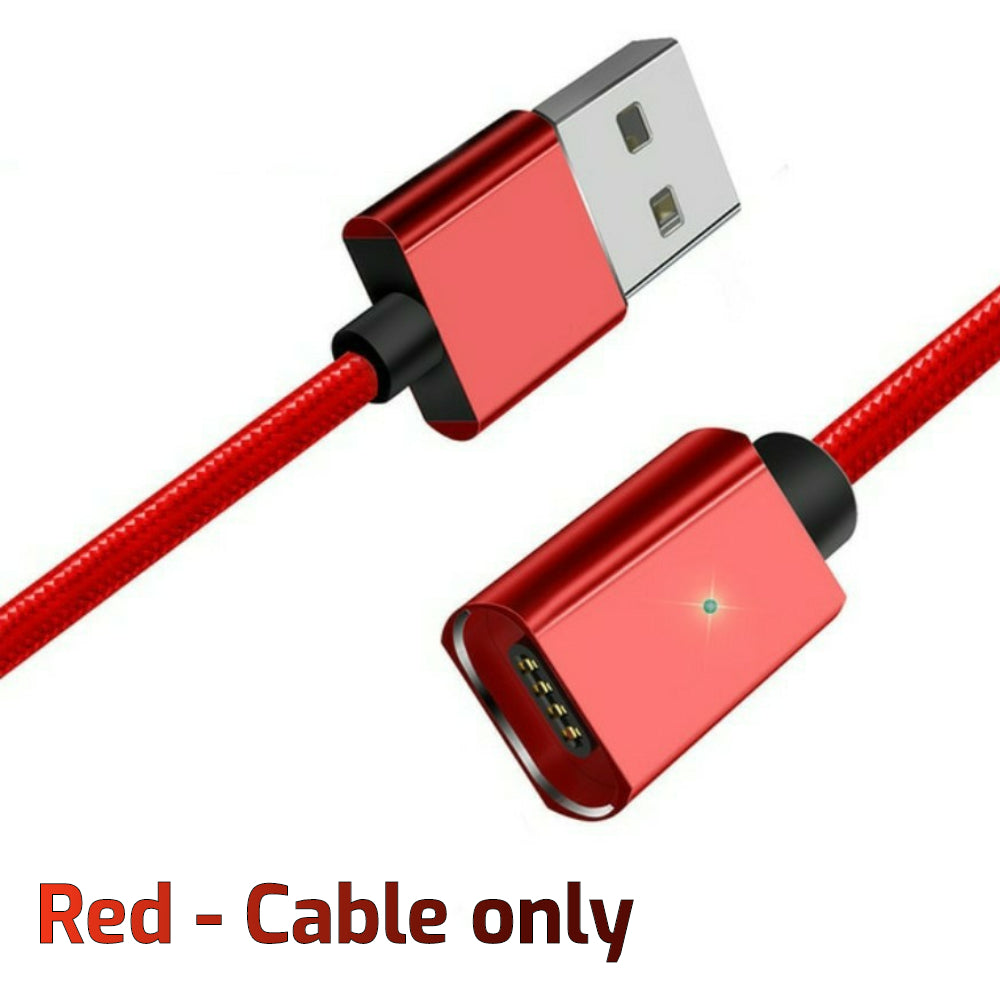 Magnetic Interchangeable USB-C/MicroUSB/iPhone Cable, 1 or 2 metre - 1stMobile.UK