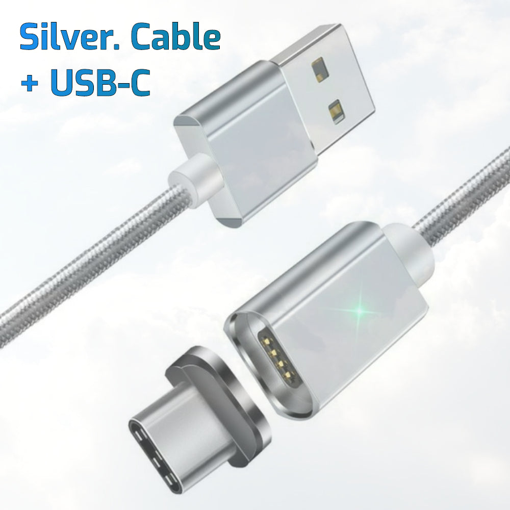 Magnetic Interchangeable USB-C/MicroUSB/iPhone Cable, 1 or 2 metre - 1stMobile.UK