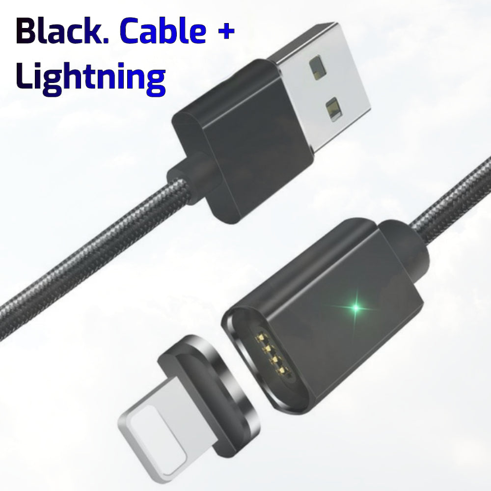 Magnetic Interchangeable USB-C/MicroUSB/iPhone Cable, 1 or 2 metre - 1stMobile.UK