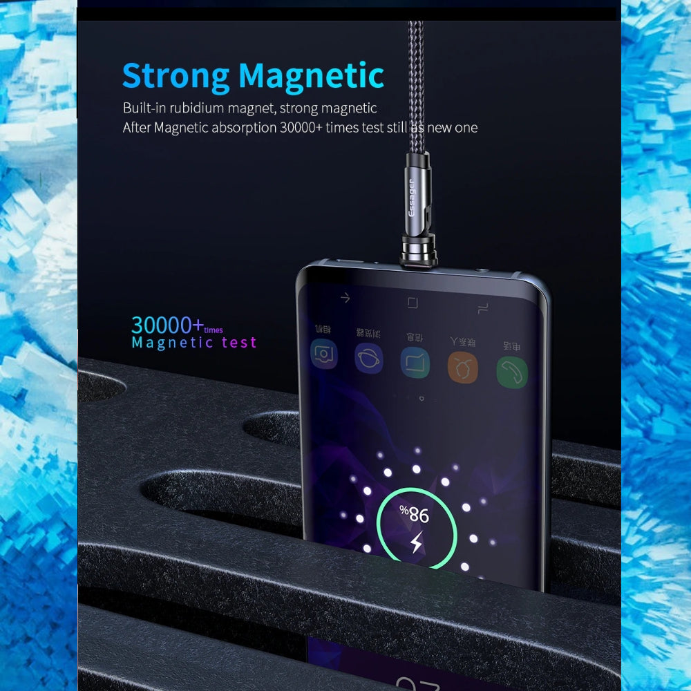 USB-C premium strength cable with colour changing LED, 1 or 2 metre - 1stMobile.UK