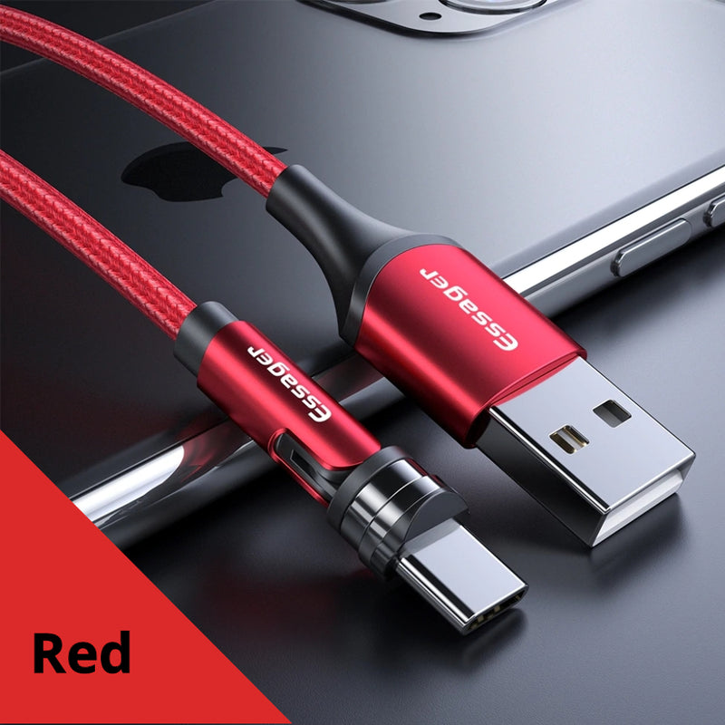 USB-C premium strength cable with colour changing LED, 1 or 2 metre