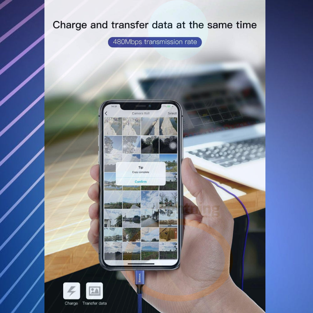 Premium Extra Strength USB Cable for iPhone/iPad, 2 lengths available - 1stMobile.UK