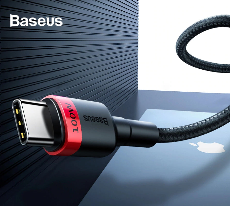 USB Type C to Type C cable for fast charging up to 100w. 1 or 2 metre - 1stMobile.UK