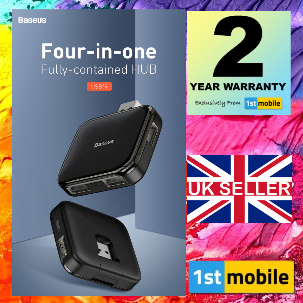 Portable 4 Port USB Hub with MicroUSB Powered Port - 1stMobile.UK