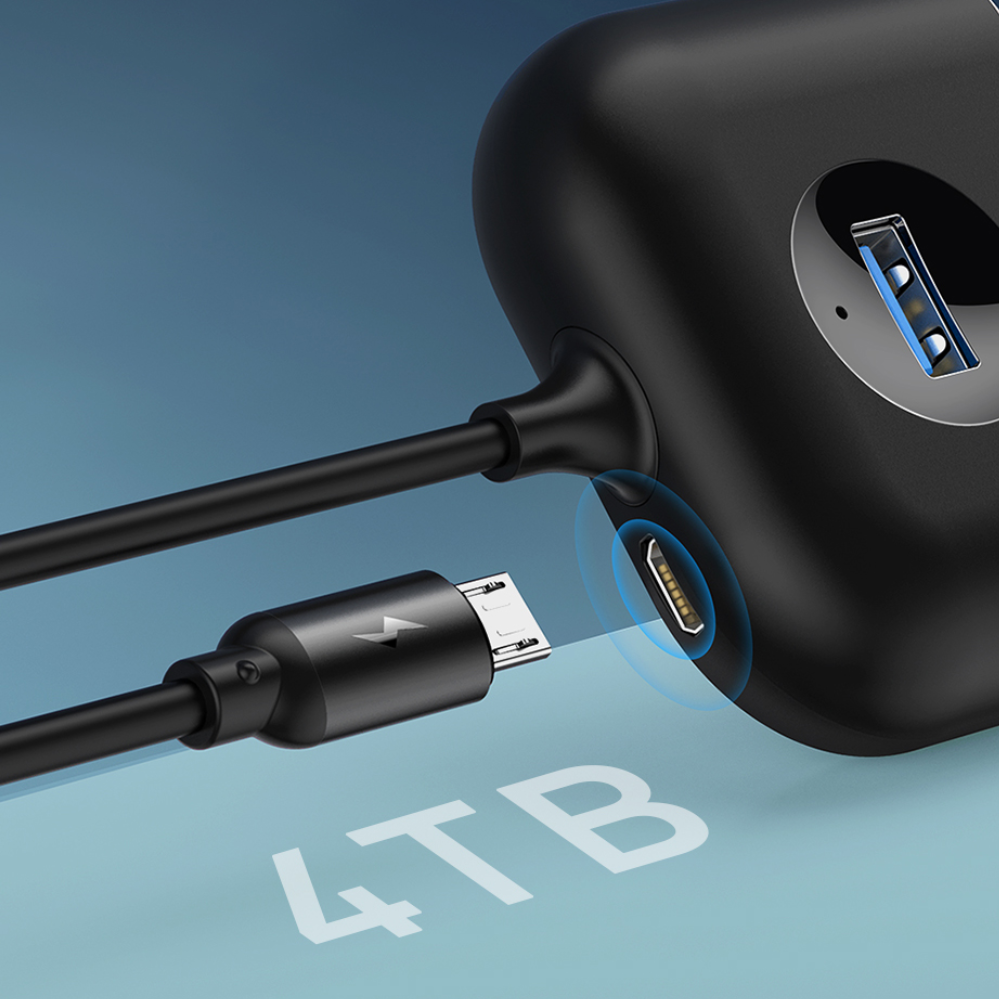 5 Port USB Hub, USB or USB-C Plug & Powered Port - 1stMobile.UK