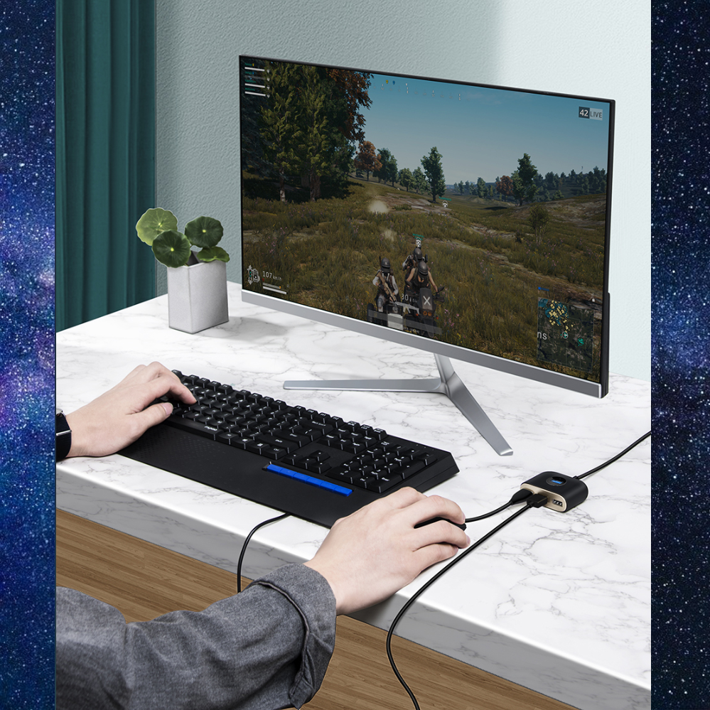 5 Port USB Hub, USB or USB-C Plug & Powered Port - 1stMobile.UK