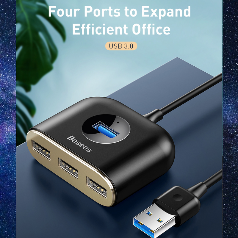 5 Port USB Hub, USB or USB-C Plug & Powered Port