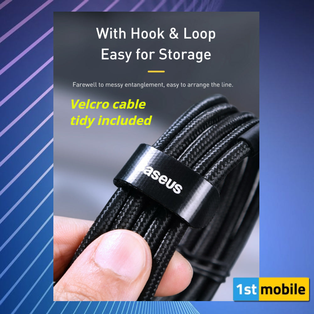 USB Type C to Type C cable for fast charging up to 100w. 1 or 2 metre - 1stMobile.UK