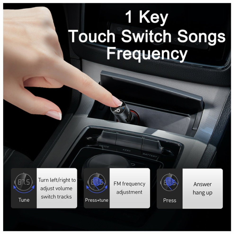 Dual USB Car Charger, Handsfree Calls and Music Player - 1stMobile.UK