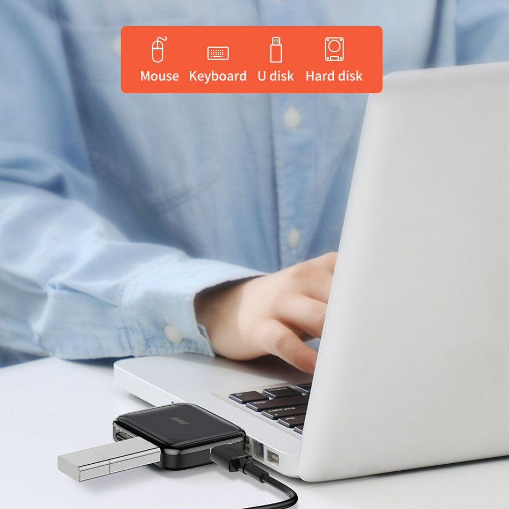 Portable 4 Port USB Hub with MicroUSB Powered Port - 1stMobile.UK