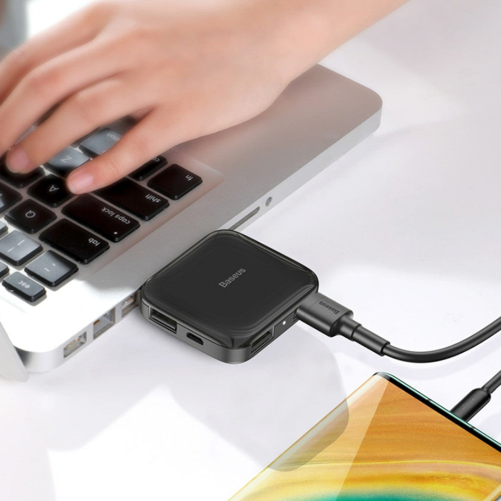 Portable 4 Port USB Hub with MicroUSB Powered Port - 1stMobile.UK