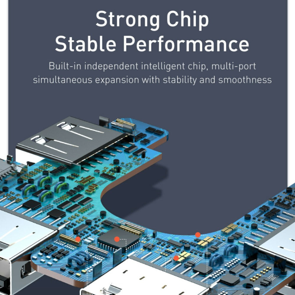 Portable 4 Port USB Hub with MicroUSB Powered Port - 1stMobile.UK