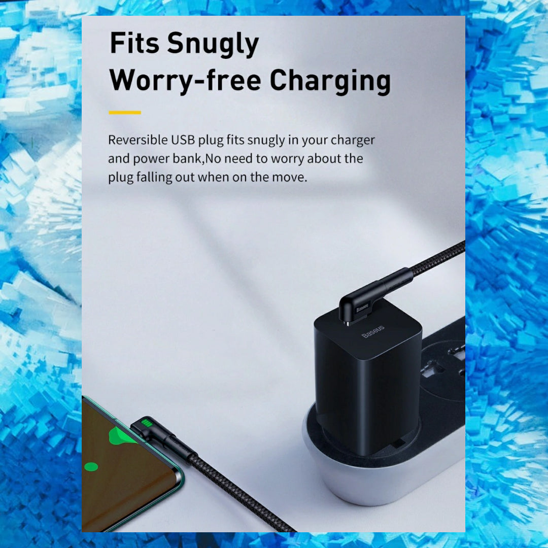New Style Reversible Tough USB Cable for USB-C, QuickCharge 3.0 compatible - 1stMobile.UK