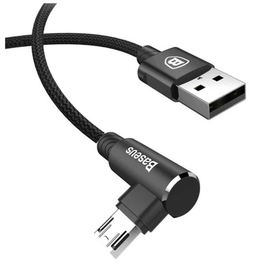 BASEUS Tough microUSB cable, Right Angle plug, Reversible Cable - 1stMobile.UK