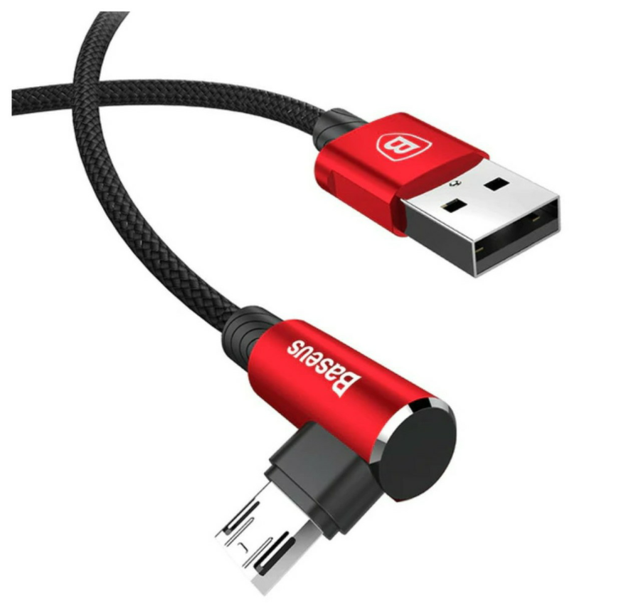 BASEUS Tough microUSB cable, Right Angle plug, Reversible Cable - 1stMobile.UK
