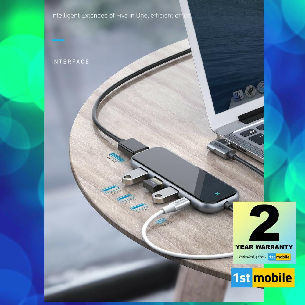 USB-C 4 Port Hub with 4 x USB3.0 Ports and 1 x USB-C powered port. - 1stMobile.UK