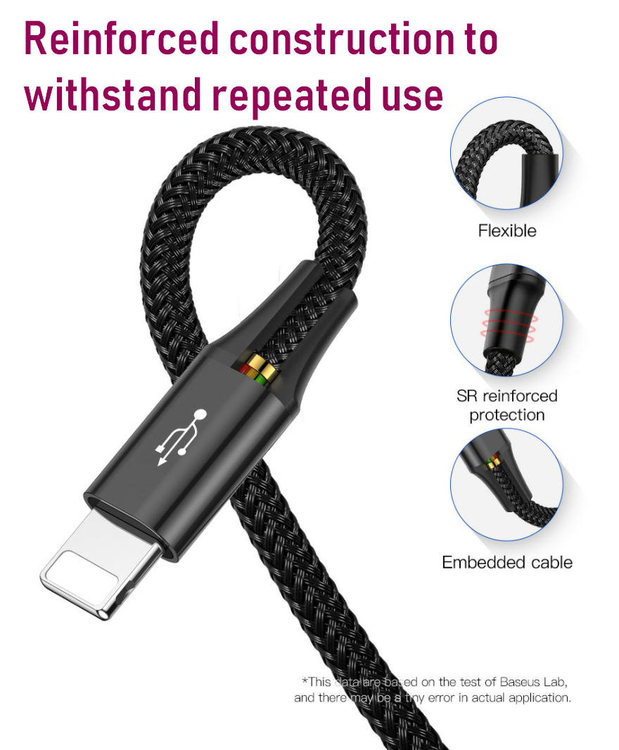 4 in 1 USB Cable for MicroUSB, USB-C, iPhone. 2 YEAR UK GUARANTEE - 1stMobile.UK