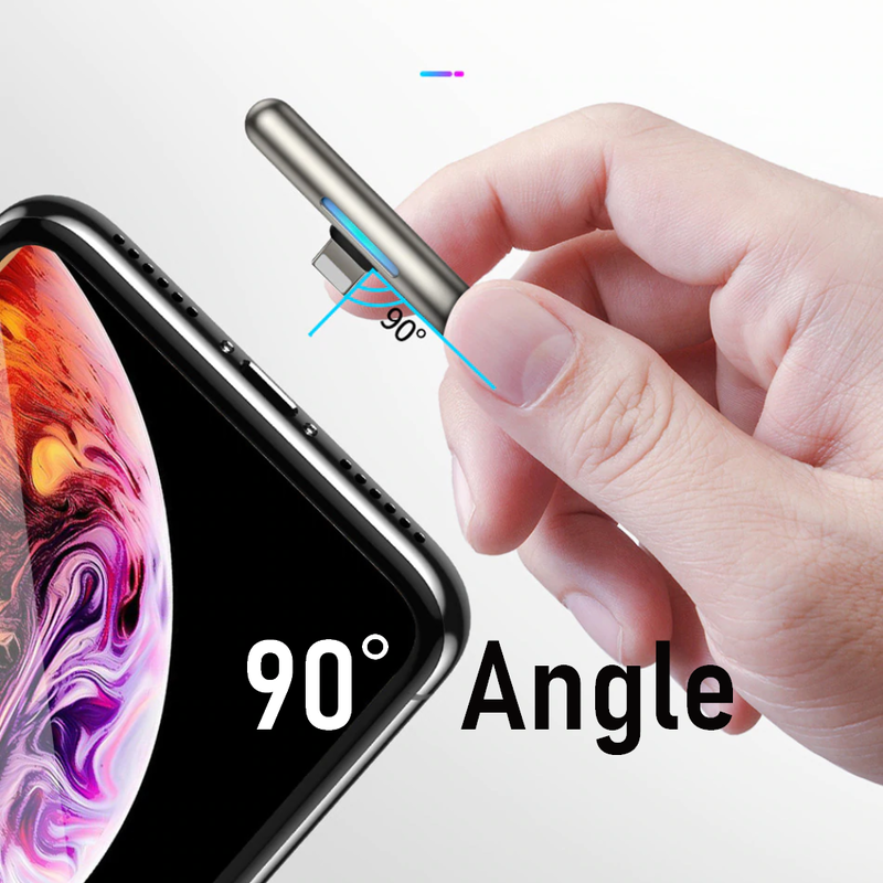 Premium Right Angle USB LED Cable for iPhone/iPad