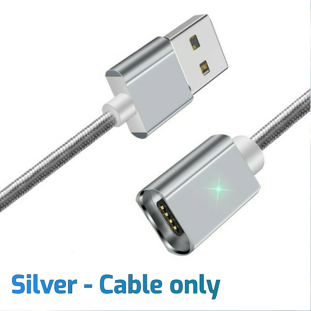 Magnetic Interchangeable USB-C/MicroUSB/iPhone Cable, 1 or 2 metre - 1stMobile.UK