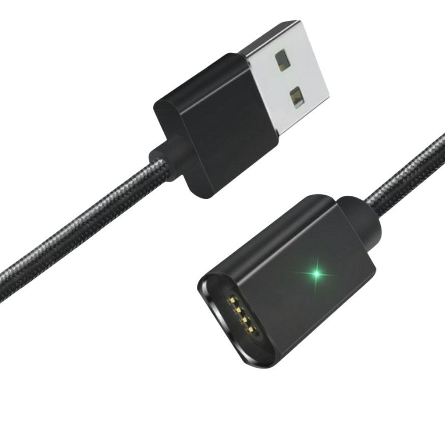 Magnetic Interchangeable USB-C/MicroUSB/iPhone Cable, 1 or 2 metre