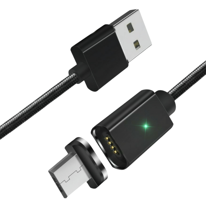 Magnetic Interchangeable USB-C/MicroUSB/iPhone Cable, 1 or 2 metre