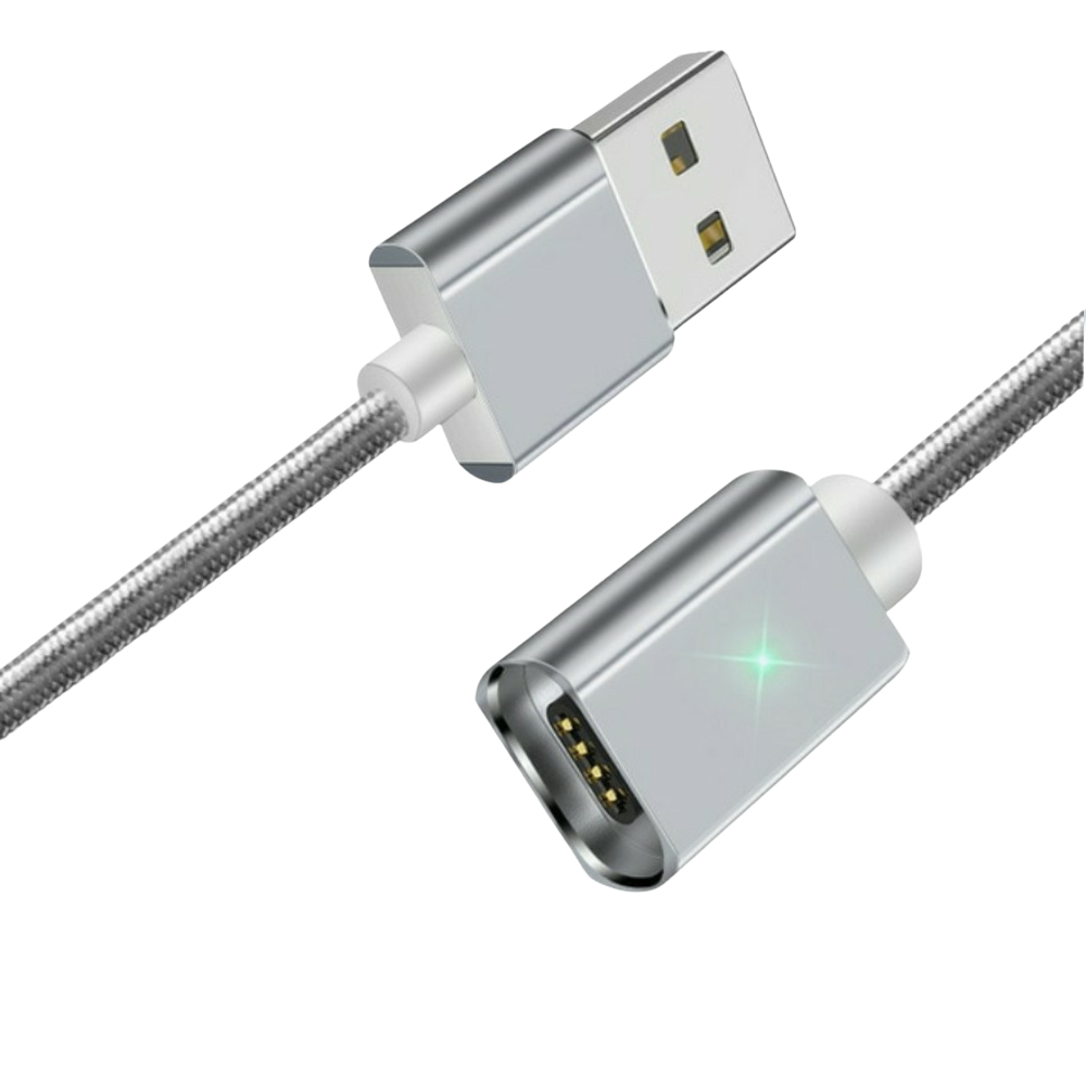 Magnetic Interchangeable USB-C/MicroUSB/iPhone Cable, 1 or 2 metre