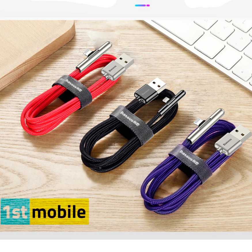 Premium Right Angle USB LED Cable for iPhone/iPad