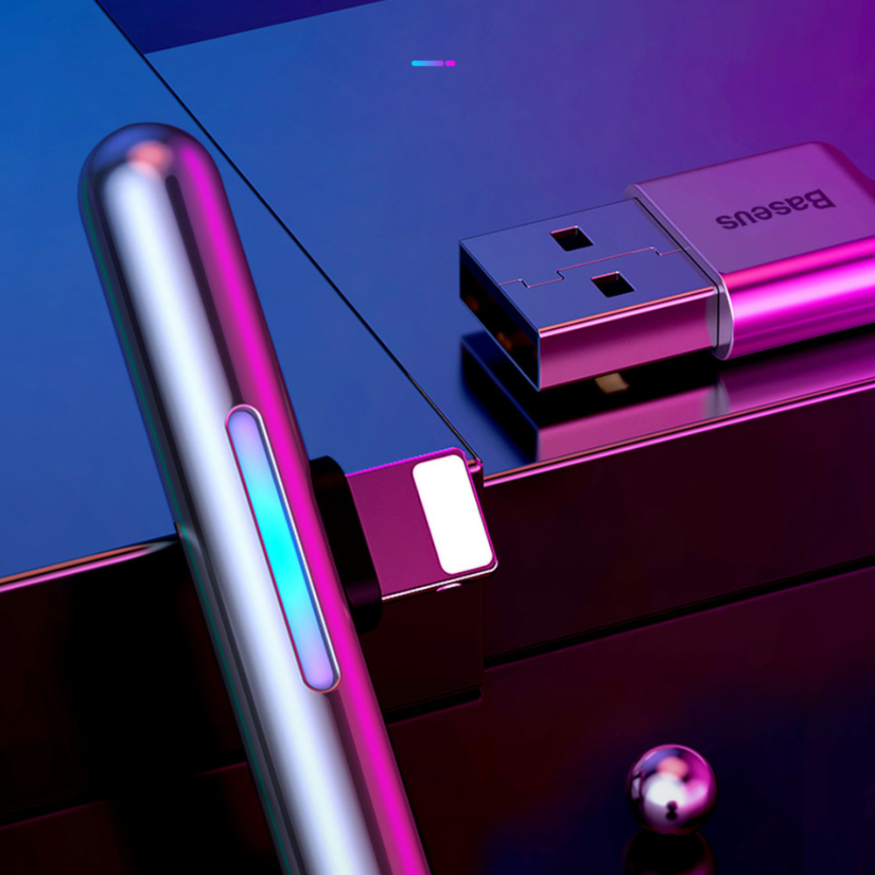 Premium Right Angle USB LED Cable for iPhone/iPad
